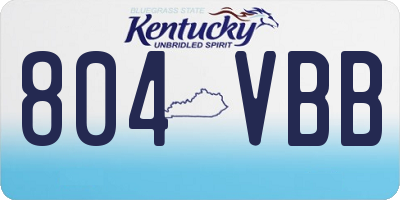 KY license plate 804VBB