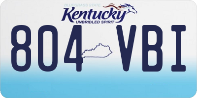 KY license plate 804VBI