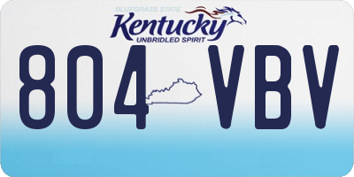 KY license plate 804VBV