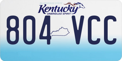 KY license plate 804VCC