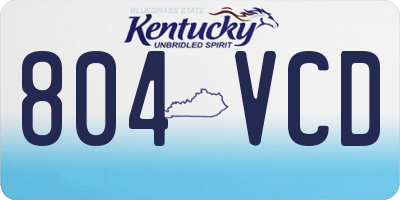 KY license plate 804VCD
