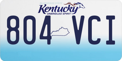 KY license plate 804VCI