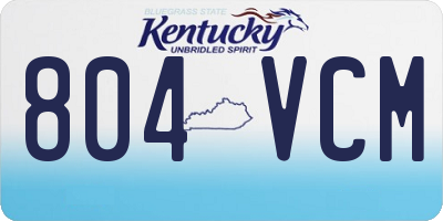 KY license plate 804VCM