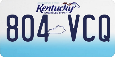 KY license plate 804VCQ