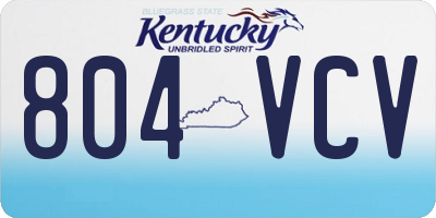KY license plate 804VCV