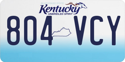 KY license plate 804VCY