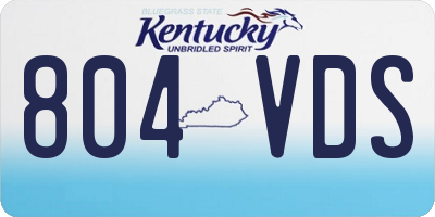 KY license plate 804VDS
