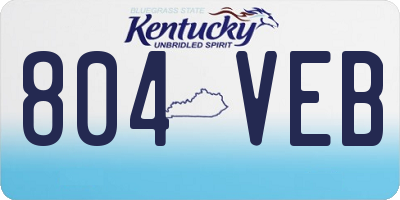 KY license plate 804VEB