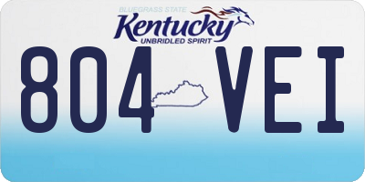 KY license plate 804VEI