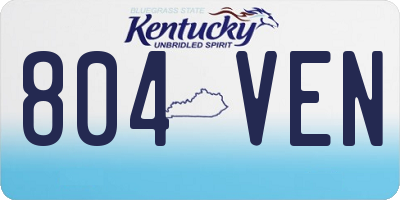 KY license plate 804VEN