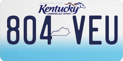 KY license plate 804VEU