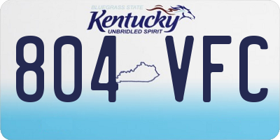 KY license plate 804VFC