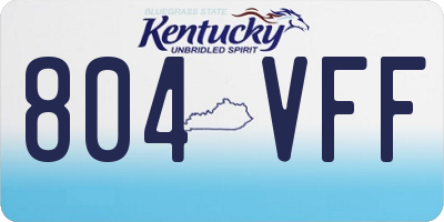 KY license plate 804VFF