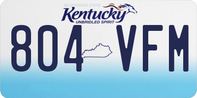 KY license plate 804VFM