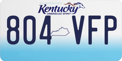 KY license plate 804VFP