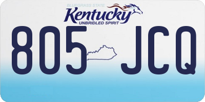 KY license plate 805JCQ