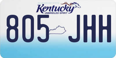 KY license plate 805JHH