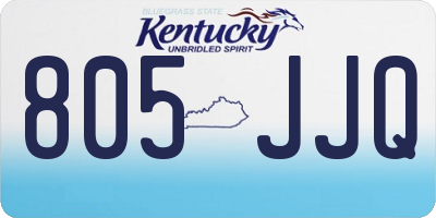 KY license plate 805JJQ