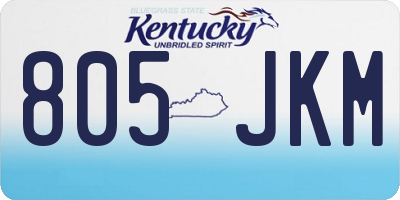 KY license plate 805JKM