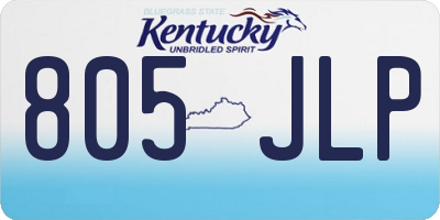 KY license plate 805JLP