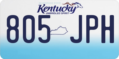 KY license plate 805JPH