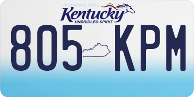 KY license plate 805KPM
