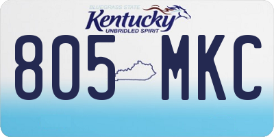 KY license plate 805MKC