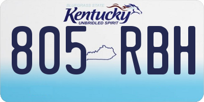KY license plate 805RBH