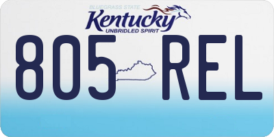 KY license plate 805REL