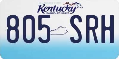 KY license plate 805SRH