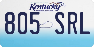 KY license plate 805SRL
