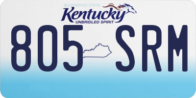 KY license plate 805SRM