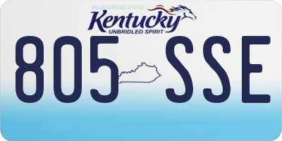 KY license plate 805SSE