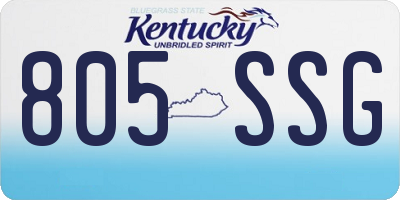 KY license plate 805SSG