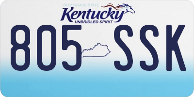 KY license plate 805SSK