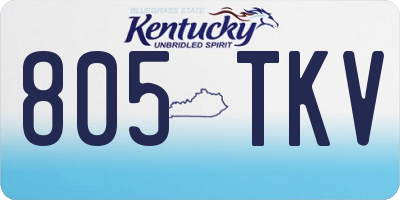 KY license plate 805TKV