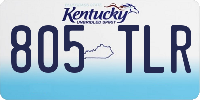 KY license plate 805TLR