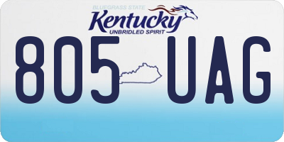 KY license plate 805UAG