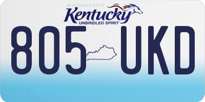 KY license plate 805UKD