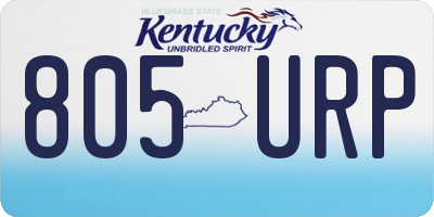 KY license plate 805URP