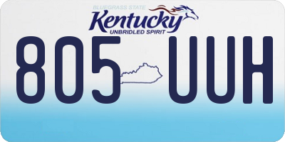 KY license plate 805UUH