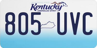 KY license plate 805UVC