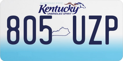 KY license plate 805UZP