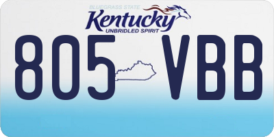 KY license plate 805VBB