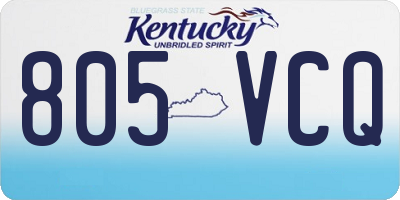 KY license plate 805VCQ