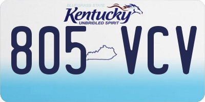KY license plate 805VCV