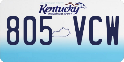 KY license plate 805VCW