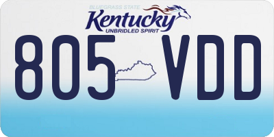 KY license plate 805VDD