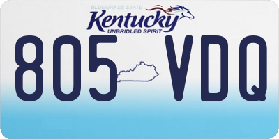 KY license plate 805VDQ