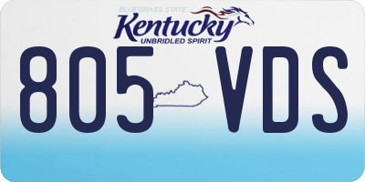 KY license plate 805VDS